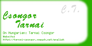 csongor tarnai business card